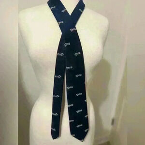 Cheers Polyester Tie Navy Blue Stratton Crooke Made in USA